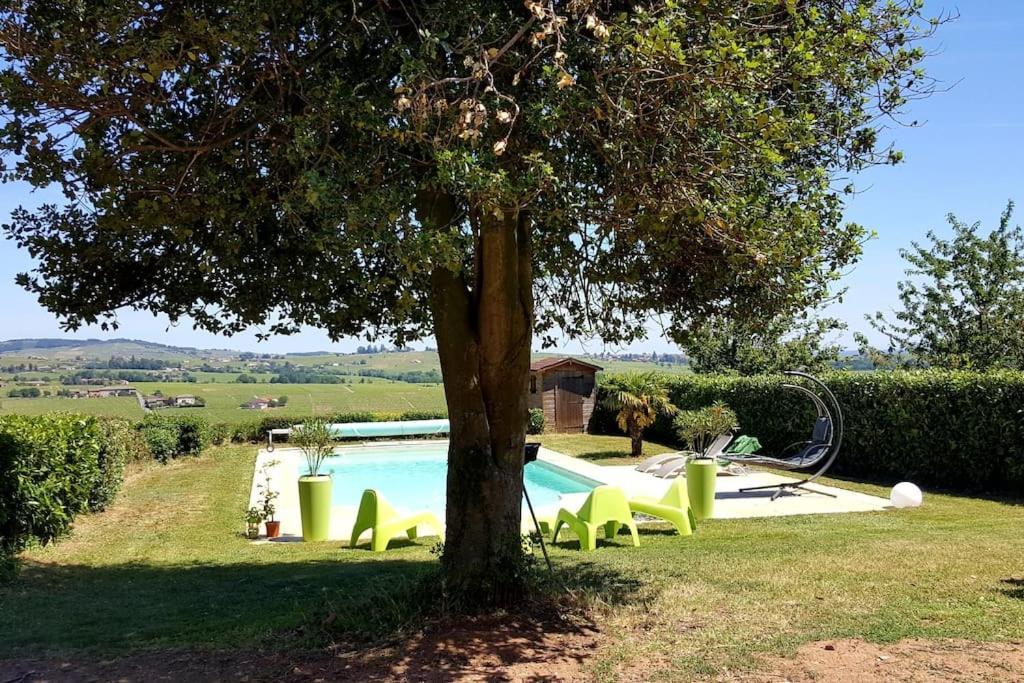 Au Coeur Des Vignes Chenas Du Beaujolais Apartment La Chapelle-de-Guinchay ภายนอก รูปภาพ