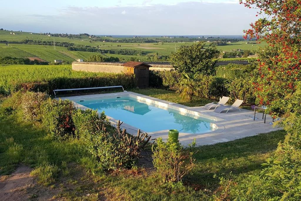 Au Coeur Des Vignes Chenas Du Beaujolais Apartment La Chapelle-de-Guinchay ภายนอก รูปภาพ