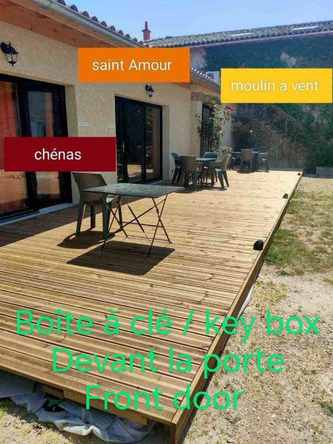 Au Coeur Des Vignes Chenas Du Beaujolais Apartment La Chapelle-de-Guinchay ภายนอก รูปภาพ
